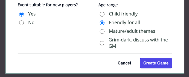 Create a new game 5